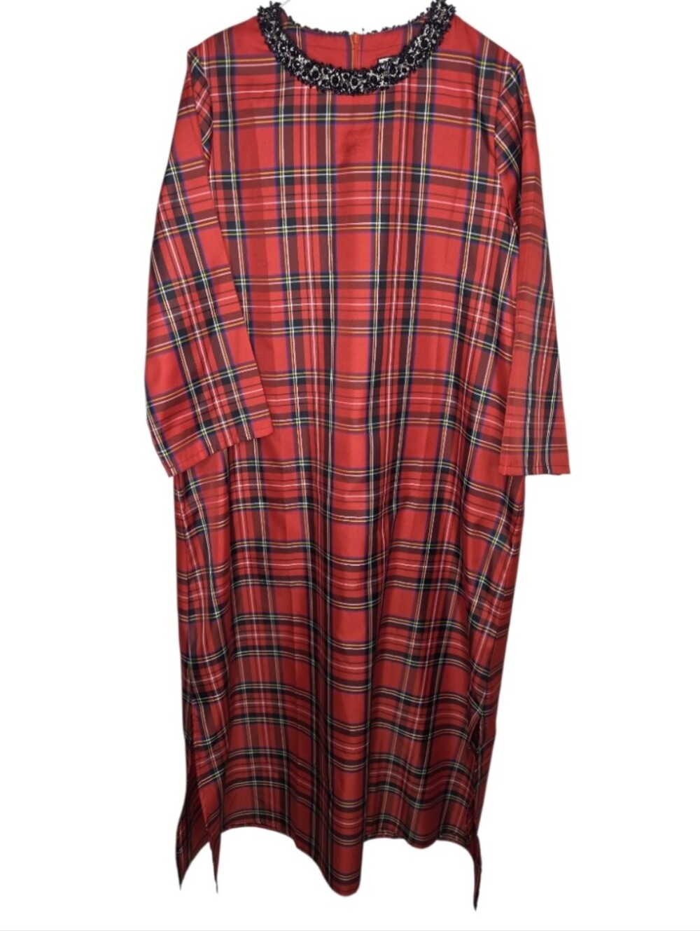 Tuckernuck Royal Stewart Tartan Jamie Midi Dress Size Large NEW